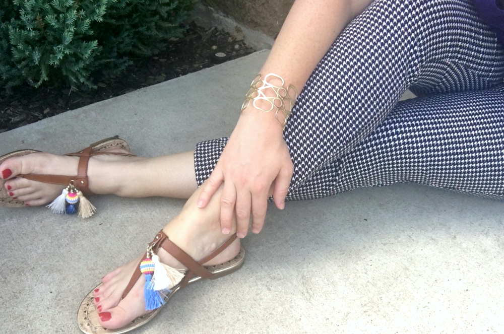 old navy tassel sandals